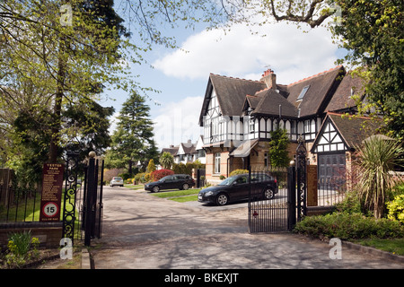 Costoso case su una strada privata, Chislehurst, a sud-est di Londra, Regno Unito Foto Stock