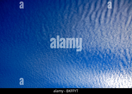 Altocumulus stratiformis strati di Nuvole Foto Stock