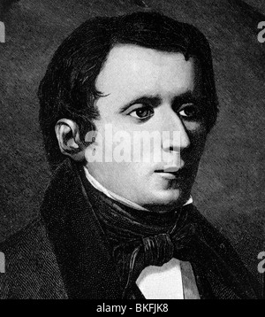 Leopardi, Giacomo Graf, 29.6.1798 - 14.6.1837, poeta, ritratto, incisione, 19th secolo, , Foto Stock