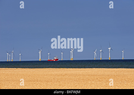 Off shore per centrali eoliche, UK. Foto Stock