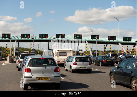 M6 Toll Road cabine di pagamento UK Foto Stock