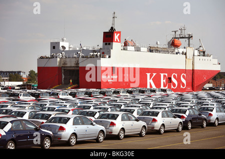 Auto vettore del Short-Sea-Reederei KESS, Bremerhaven, Germania Foto Stock