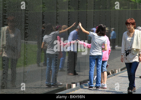 La guerra del Vietnam Memorial in Washington, DC Foto Stock