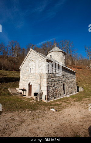 Piccolo villaggio chiesa Foto Stock