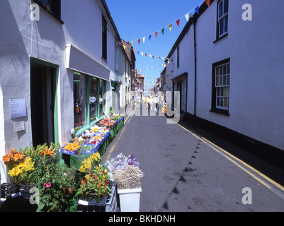 Staithe Street, Wells-Next-il-mare, North Norfolk è la principale strada dello shopping in questo piccolo porto. Foto Stock