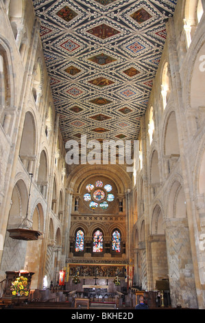 Chiesa abbaziale interno, Waltham Abbey Essex, Inghilterra, Regno Unito Foto Stock