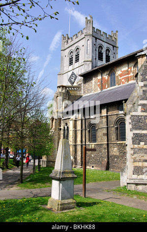 Chiesa abbaziale, Waltham Abbey Essex, Inghilterra, Regno Unito Foto Stock