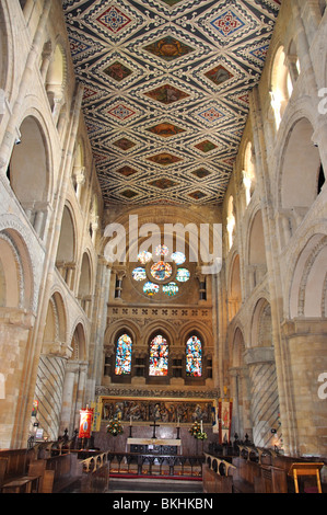 Chiesa abbaziale interno, Waltham Abbey Essex, Inghilterra, Regno Unito Foto Stock