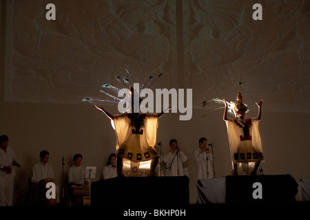 Gli artisti interpreti o esecutori in Grupo Folcklorico Tapatio troupe, Guadalajara, Messico. Foto Stock