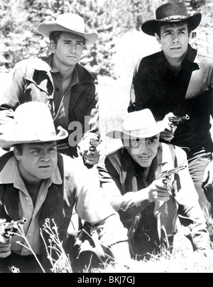 BONANZA (TV) DAN BLOCKER, Michael Landon, Lorne Greene, PERNELL ROBERTS BNZ 003 P Foto Stock