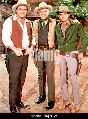 BONANZA (TV) DAN BLOCKER, Lorne Greene, Michael Landon BNZ 004 Foto Stock