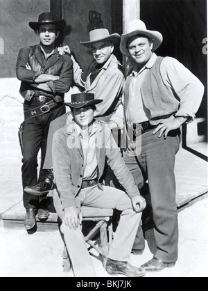 BONANZA (TV) PERNELL Roberts, Michael Landon, Lorne Greene, DAN BLOCKER BNZ 021 P Foto Stock