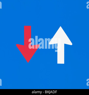 Una priorità di traffico cartello stradale Foto Stock
