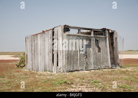 Fisherman's sparso su di Dungeness spiaggia ghiaiosa, Kent England Regno Unito Foto Stock