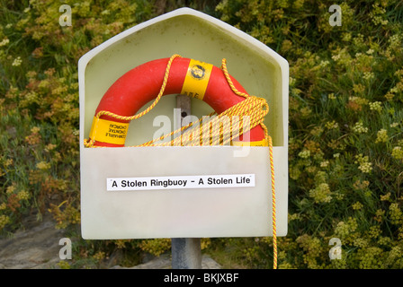 Salvagente a Inchydoney beach, vicino a Clonakilty, County Cork, Irlanda Foto Stock