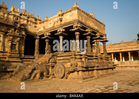 Il Tempio Airatesvara in Dharasuram, Kumbakonam, Tamil Nadu, India Foto Stock