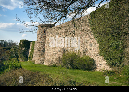 Le mura della città vicino al Berliner Tor, Templin, Brandeburgo, Germania Foto Stock