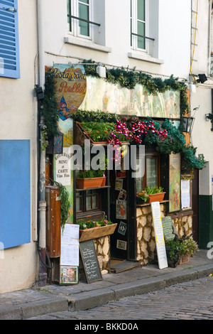 Il ristorante Le Poulbot nella Montmartre, Parigi Foto Stock