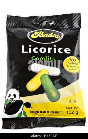 132 grammo borsa di Panda liquirizia confetti Foto Stock