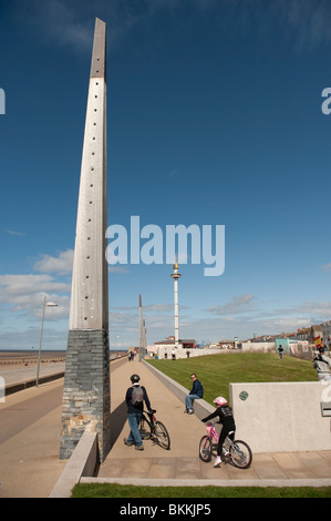 Nuova arte pubblica sul lungomare e di mare, Rhyl, north Wales UK Foto Stock