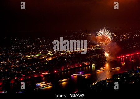 Rhein in Flammen 2010, Bonn. (Reno in fiamme 2010, Bonn, Germania). Foto Stock