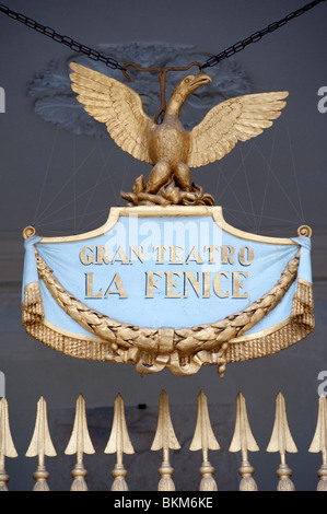 Esterno della famosa Gran Teatro La Fenice di Venezia Italia Foto Stock