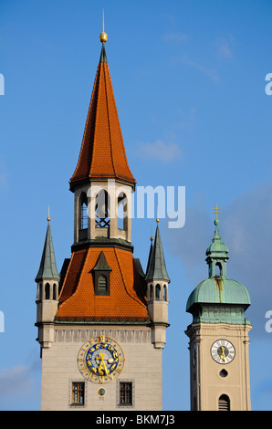 Municipio della città vecchia di Monaco di Baviera, Germania Foto Stock