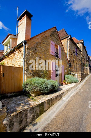 Domme, Dordogne, Aquitaine, a sud ovest della Francia, Europa Foto Stock