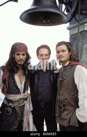 Le riprese O/S "Pirati dei Caraibi: La maledizione della prima luna" (2003) con Johnny Depp, Jerry Bruckheimer (PRO), Orlando Foto Stock