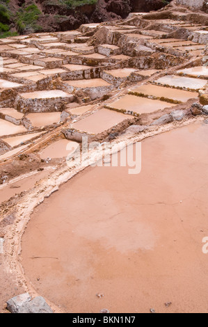 Il Salineras de Maras Inca saline, Perù Foto Stock