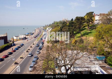 Western Esplanade e cliff gardens, Southend, Essex Foto Stock