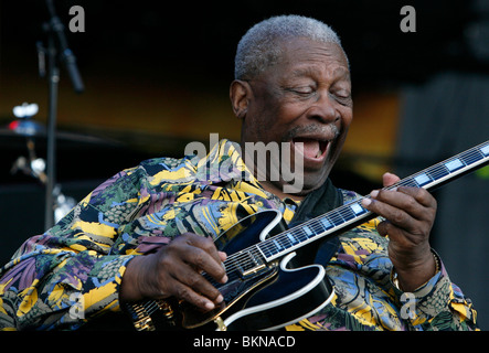 BB King esegue a Bonnaroo. Foto Stock