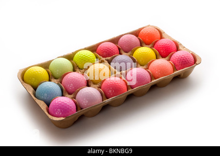 Colorate palline da golf Foto Stock