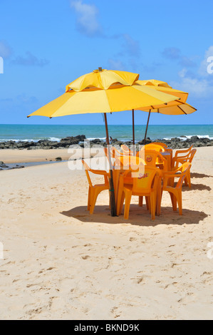 Ristorante sulla spiaggia di Pipa spiaggia città del Brasile Foto Stock