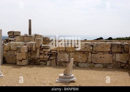 Gli antichi resti della basilica cristiana a KOURION sull'isola di Cipro. Foto Stock