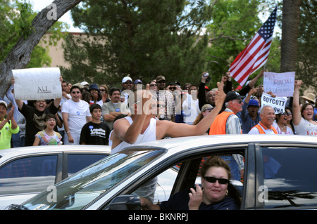 La Gran Marcha maggio su 1, 2010, in Tucson, Arizona, USA, la protesta della bill SB1070 che obiettivi l'immigrazione clandestina. Foto Stock