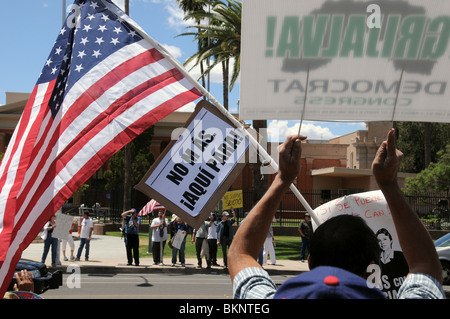 La Gran Marcha maggio su 1, 2010, in Tucson, Arizona, USA, la protesta della bill SB1070 che obiettivi l'immigrazione clandestina. Foto Stock