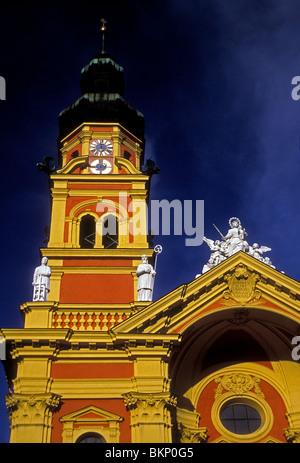 Stift wilten chiesa, stiftwilten, wiltener basilika, abbazia barocca, la Chiesa del pellegrinaggio, città di Innsbruck, Innsbruck, in Tirolo, Austria Foto Stock