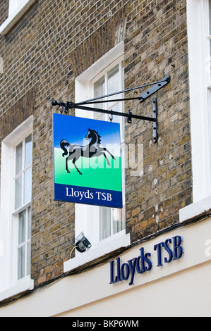 Lloyds TSB Bank firmare all'esterno di un edificio. Foto di Gordon Scammell Foto Stock