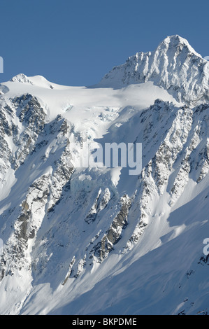 Mount Shuksan 2783m nelle cascate, Whatcom County, nello Stato di Washington , STATI UNITI Foto Stock