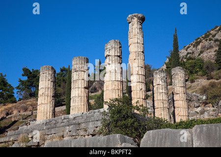 Tempio di Apollo a Delfi,Grecia Foto Stock