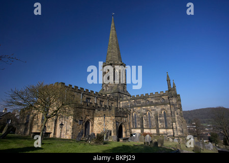 Chiesa di tutti i santi di Bakewell town in High Peak District Derbyshire England Regno Unito Foto Stock