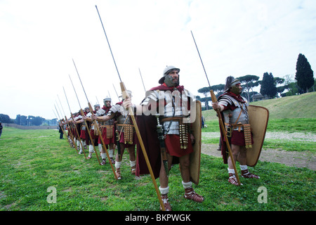 History-Roman re-enactors soldato romano legionario Roma Italia Foto Stock