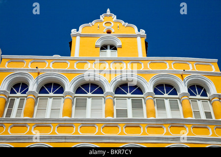 Architettura coloniale olandese in Willemstad, Curacao, Antille olandesi, dei Caraibi. Foto Stock