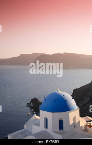 Grecia CICLADI Santorini, la cittadina di Oia e della caldera di Santorini Foto Stock