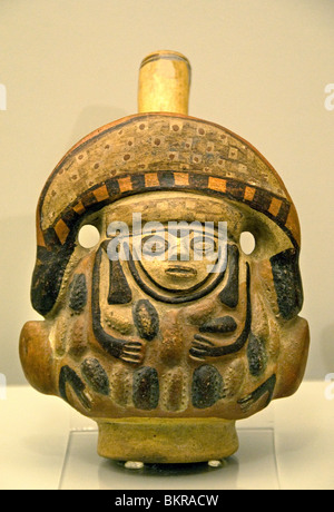 Perù Mochica 100 BC 700 d.C., PAEC aia, dio associato alla fertilità Foto Stock