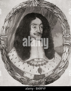 Carlo II, 1630 a 1685. Re d'Inghilterra, in Scozia e in Irlanda. Foto Stock