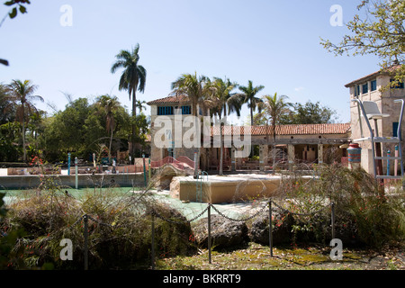 La ristrutturazione della piscina veneziano, Coral Gables Miami Florida Foto Stock