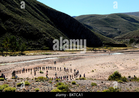 Tinku festival del quechua Indiani che vivono nella città di Macha nell'altopiano boliviano. Foto Stock