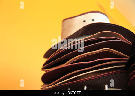 Cappelli da cowboy, Mercado Artesanias, nazionale mercato artigiani, Masaya Nicaragua america centrale Foto Stock